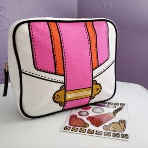 Estēe Lauder Canvas Cosmetic Bag with Stickers